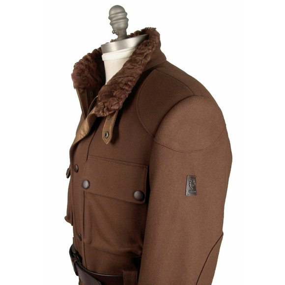 $4000 Belstaff Black Label Catwalk Wool Astrakhan Kanzler Jacket Size L - Picture 10 of 12